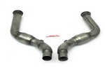 3" Mid-Pipes with Cats Natural Stainless Steel